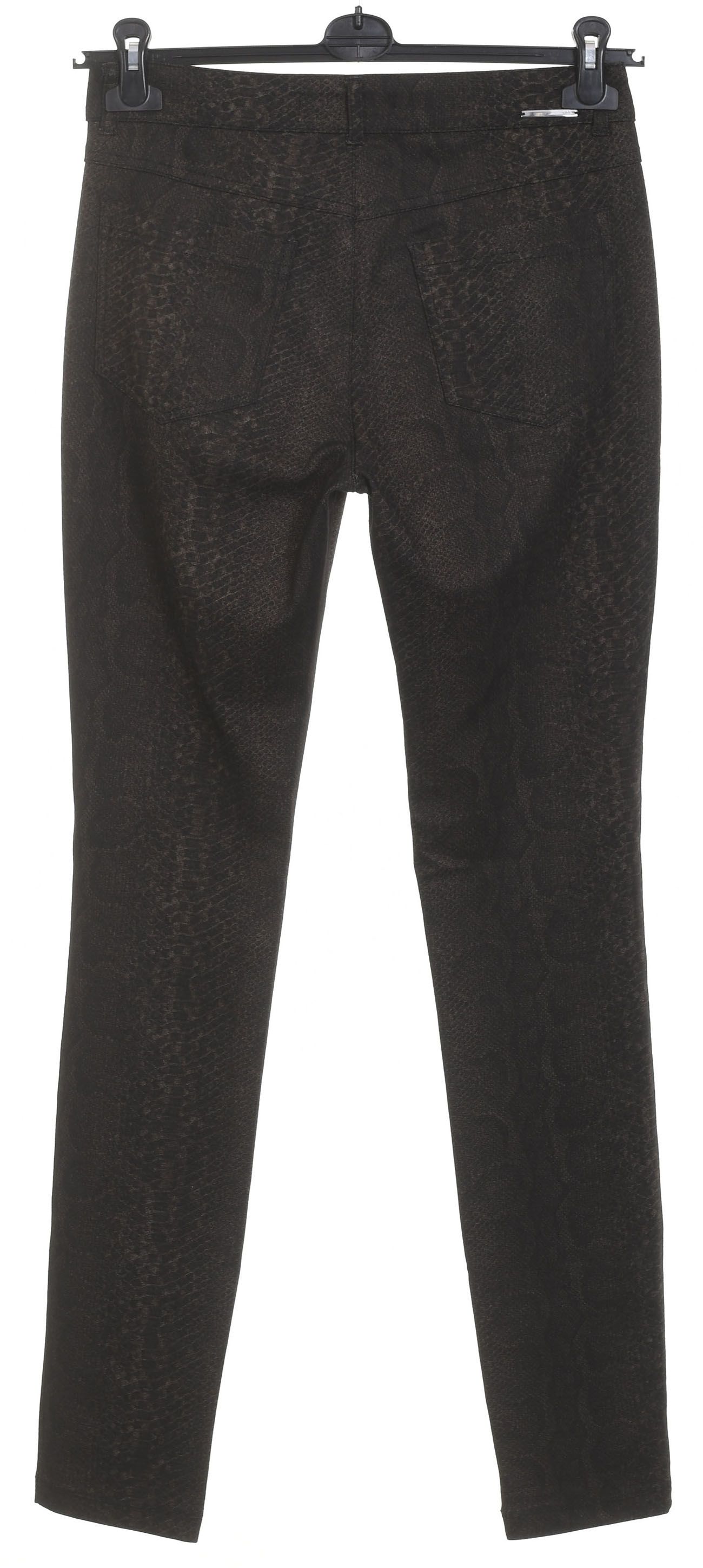 MAC JEANS COSIMA legginsy wężowa skóra brąz r. 36