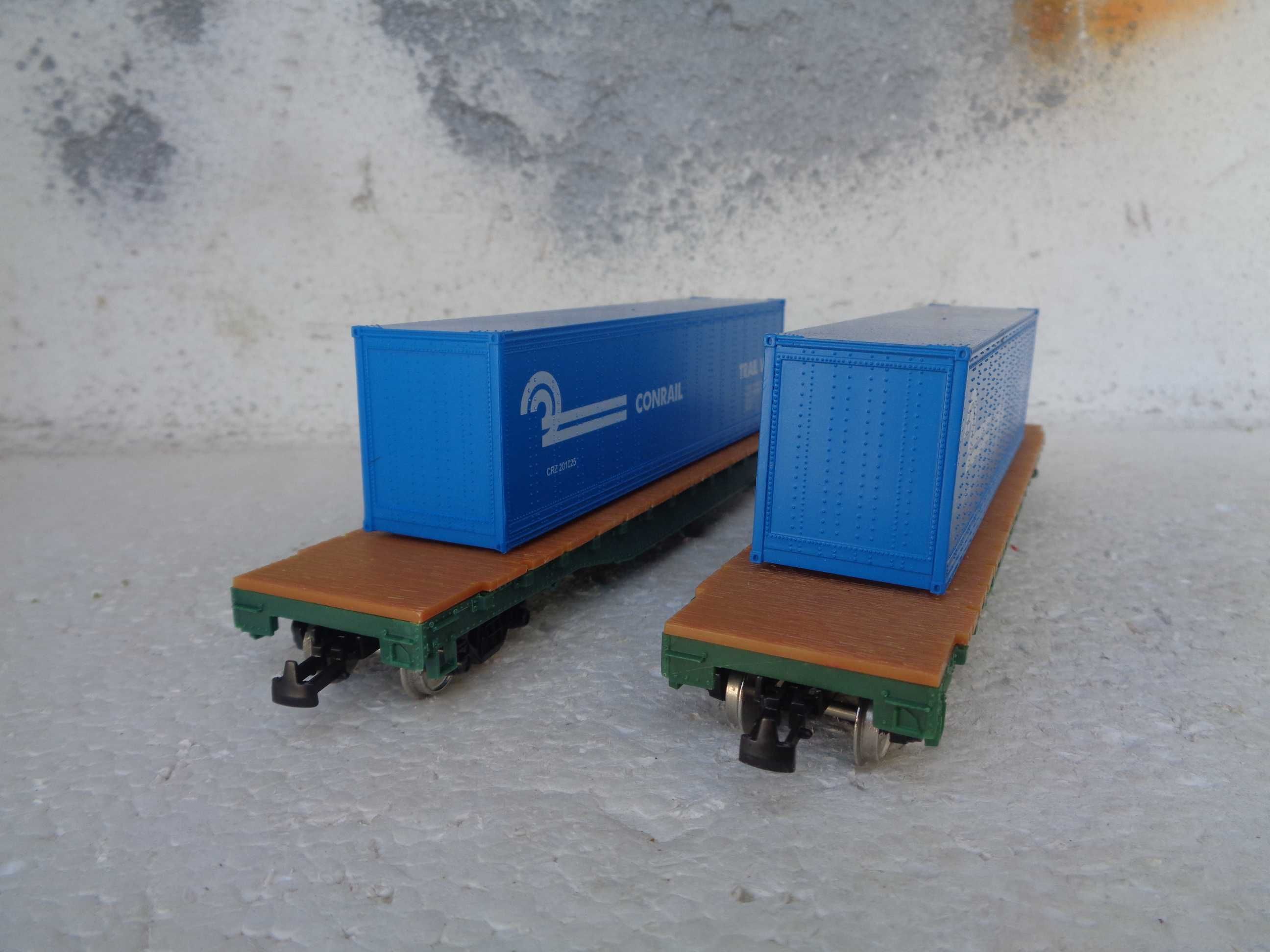1:87 Mehano Lote de 2 vagões CONRAIL porta contentor