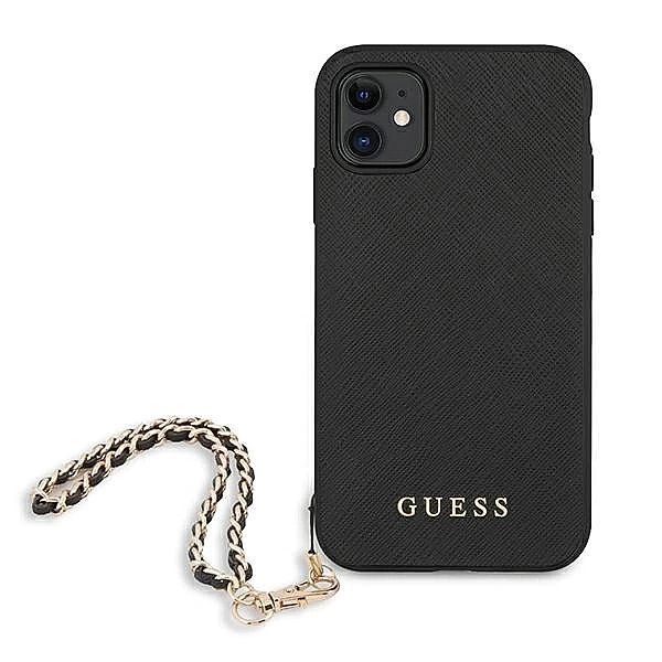Etui Guess Saffiano Chain na iPhone 11/6,1" / Xr - czarne
