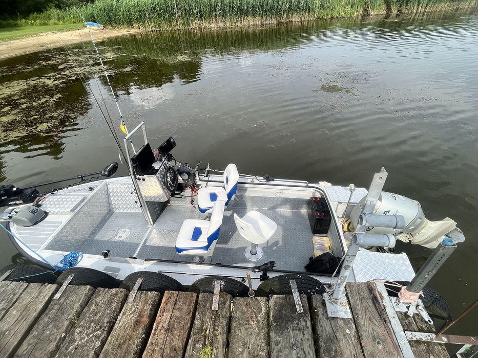 Wynajem łódź wędkarska + Livescope + huminbird+ dziobówka + Honda 40HP