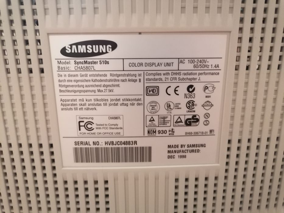Monitor CRT 15" Samsung