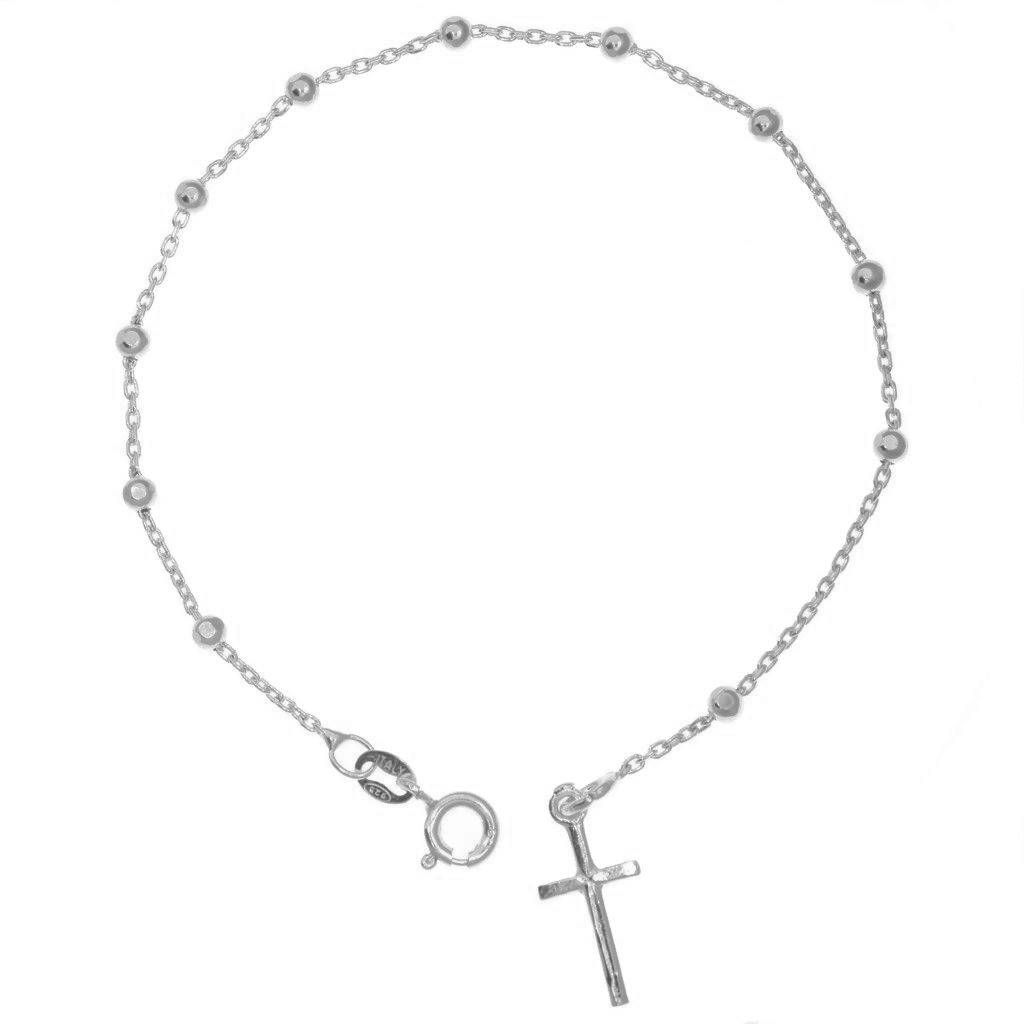 Różaniec srebrny - bransoletka różańcowa  dziesiątka srebro pr.925