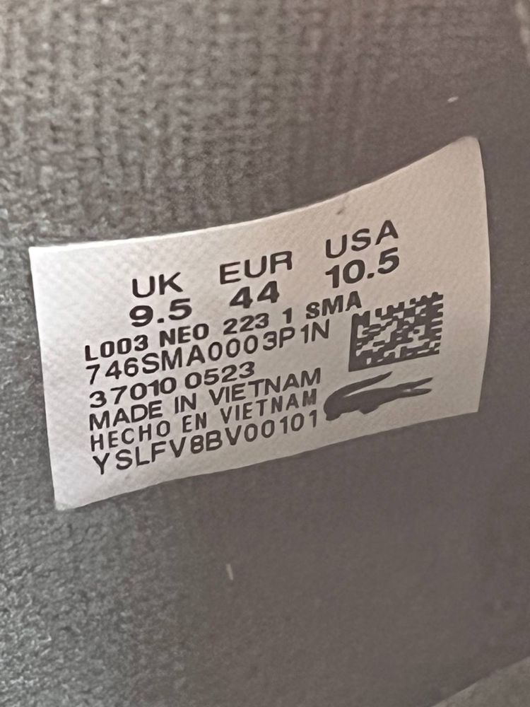 Оригінал! Lacoste L003 (44poзмір)