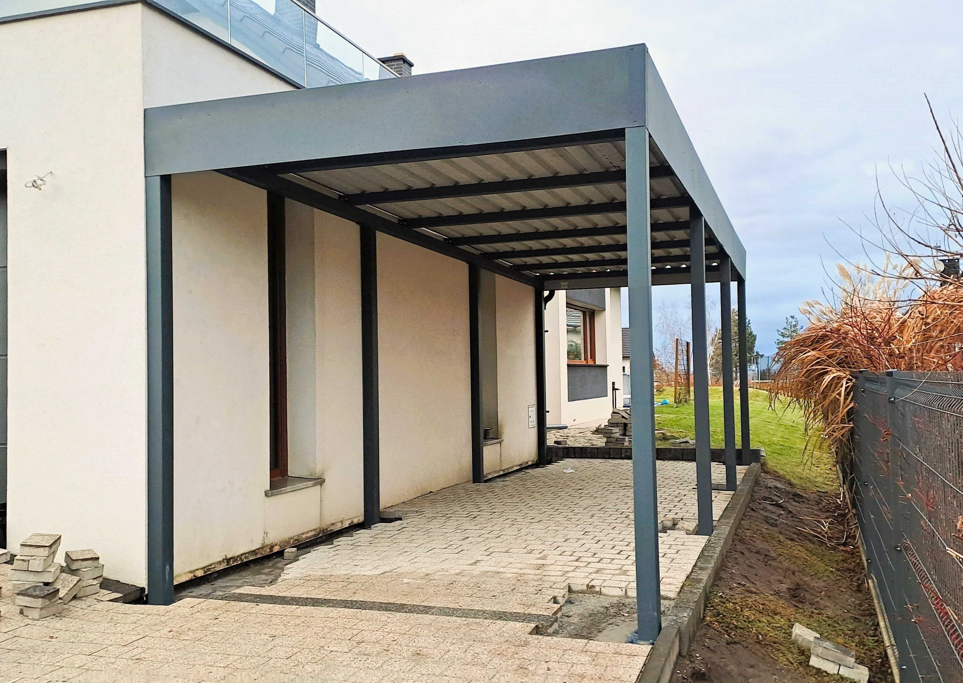 Wiata garażowa 6x6 m, carport - wiata samochodowa dwustanowiskowa