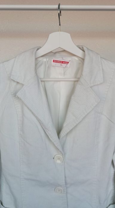 Casacos tipo blazer, em bombazine - tamanho XL (branco/cru)