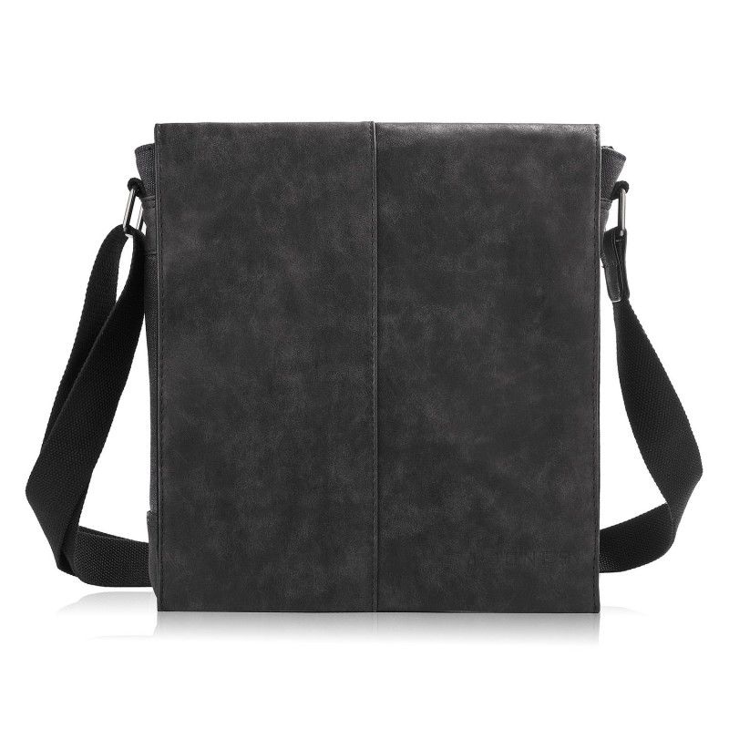 torba męska na ramię messenger ze skóry syntetycznej sp-07-bl