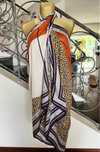 Chusta szal pareo sarong z lnu len 180 cm x 90 cm lato plaza wakacje