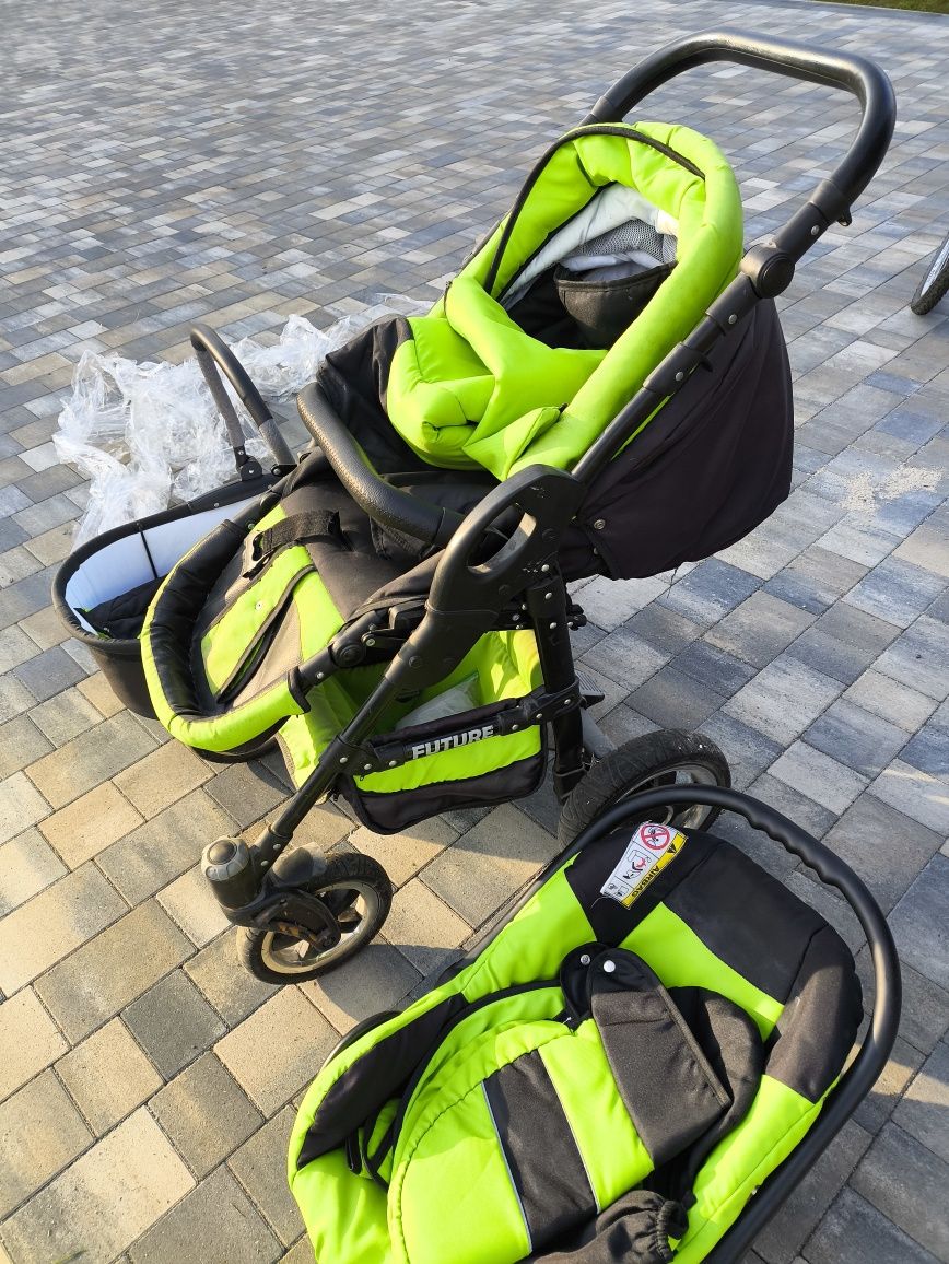 Wózek dziecięcy 3w1  Future, gondola zestaw