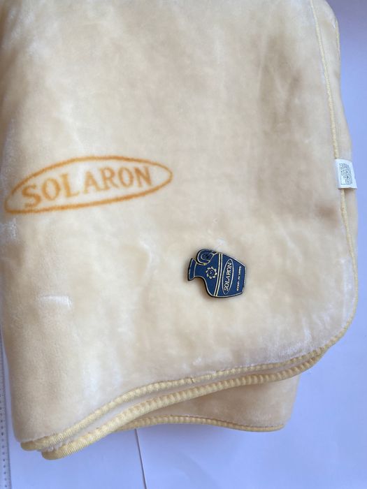 Плед полуторный акриловый однотон персиковый  (solaron)