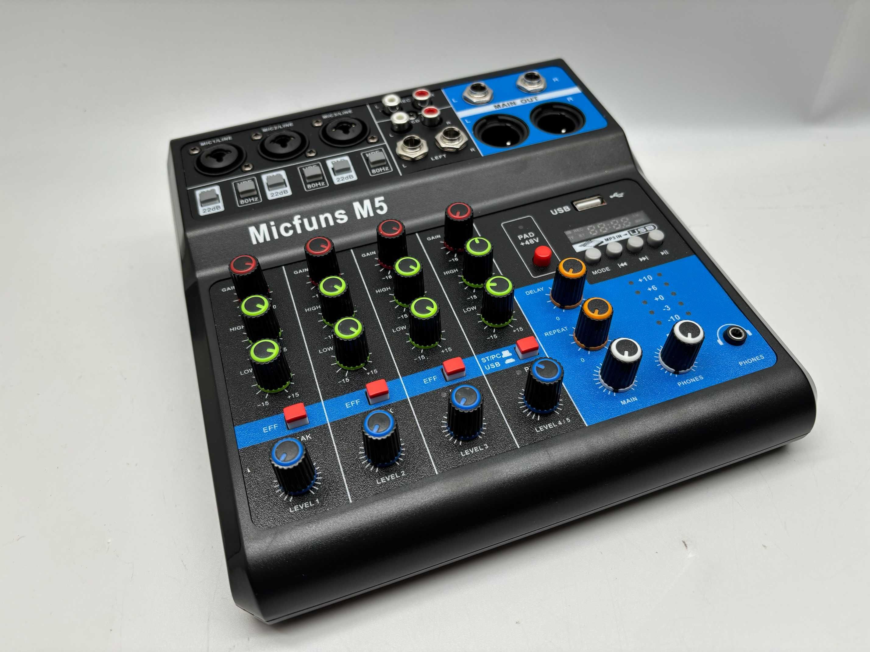 MICFUNS M-5 Mini mikser audio 5-kanałwy BLUETOOTH DJ