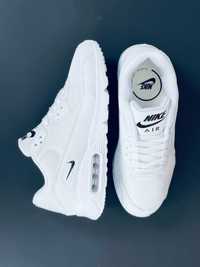 Мужские. кросовки Nike Air Max 90 Белые Кожаные Кросовки Найк