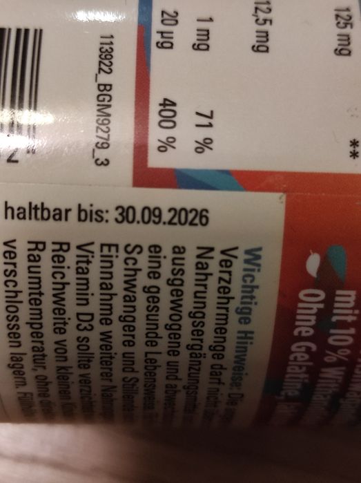 Ashwagandha z witaminą B6 i D3 w żelkach.