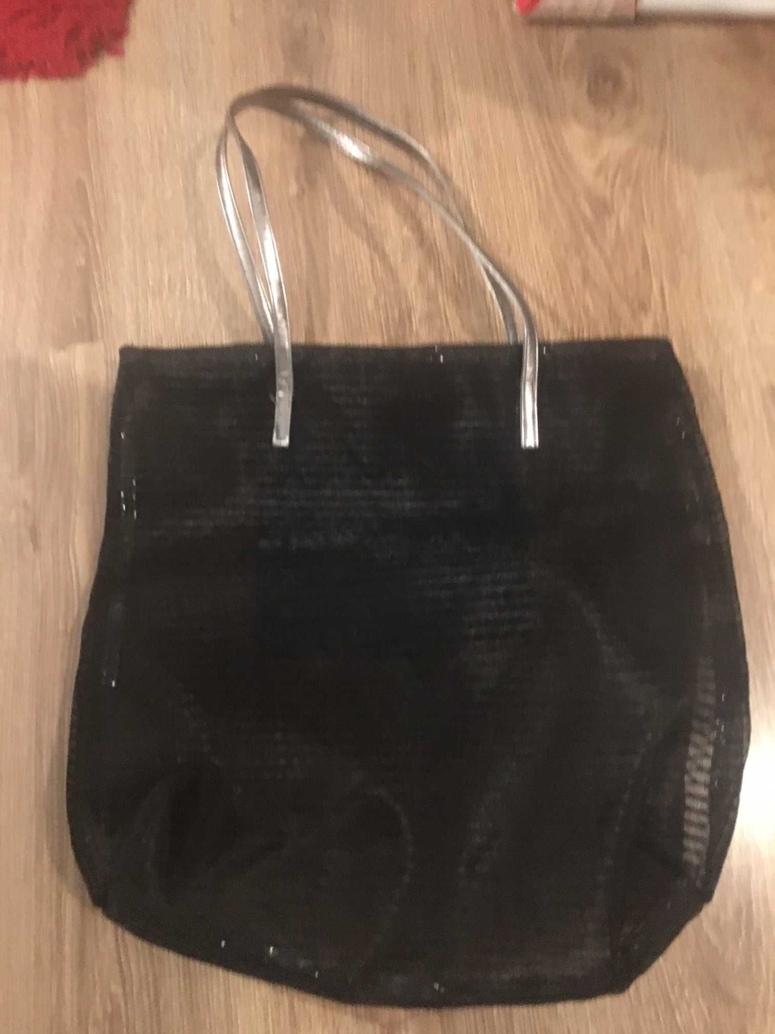 Torba plażowa nowa prostokątna zapinana na zamek o wym. 38/45 cm