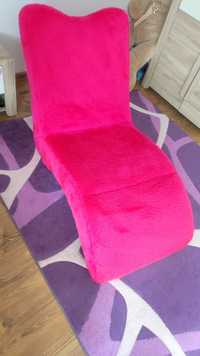 Fotel szezlong różowy