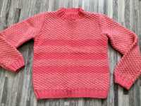 sweter ręcznie robiony 128 134