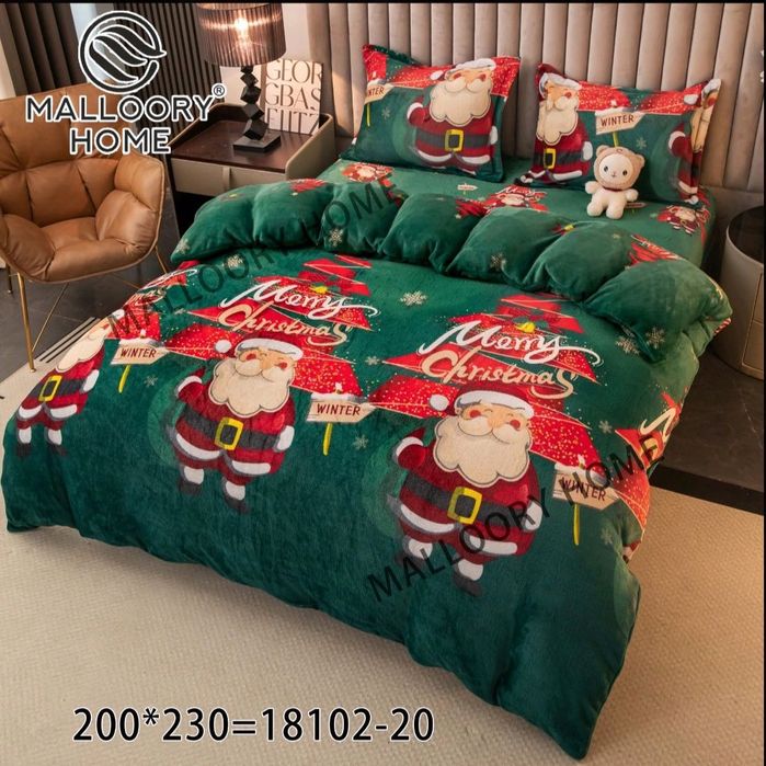 Тепла Велюрова постіль Новий Рік , Євророзмір