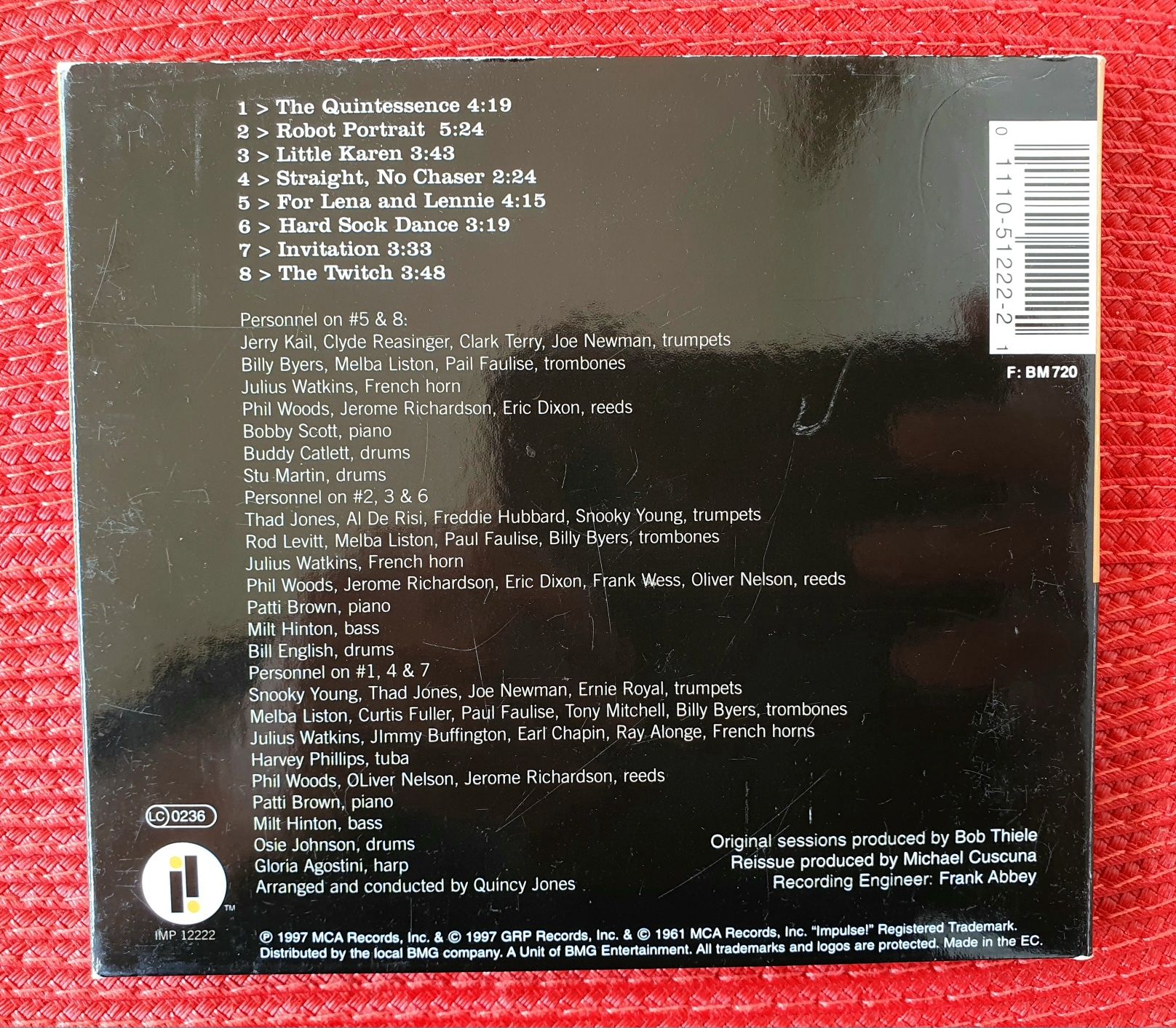 Quincy Jones and His Orchestra - "Quintessence" CD
