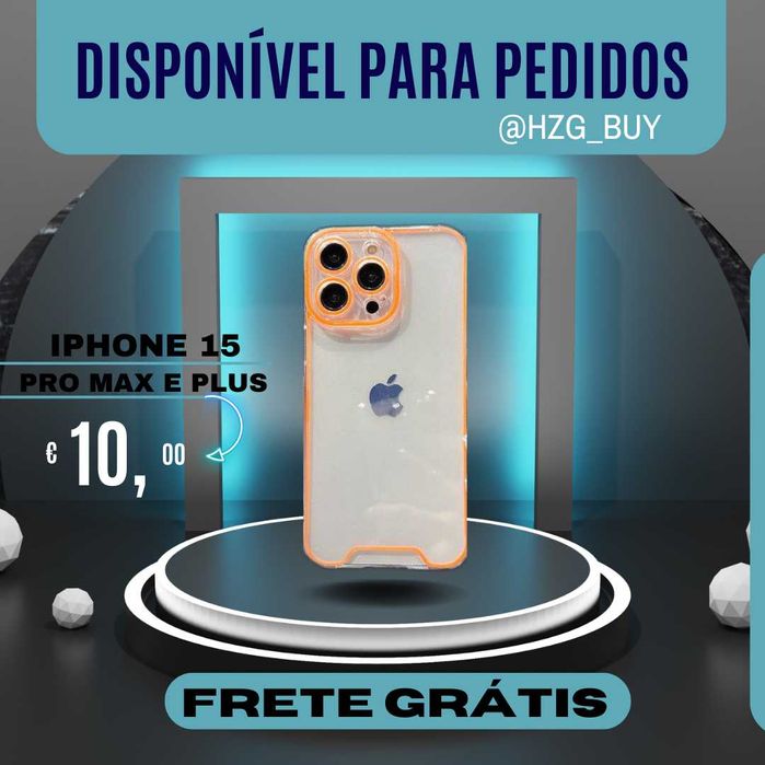 Capa para Iphone 15 pro max e plus fluorescente - FRETE GRATIS