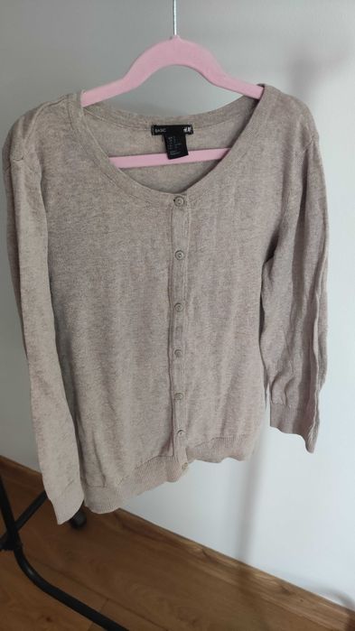 Cienki sweterek na guziki H&M 100% bawełna