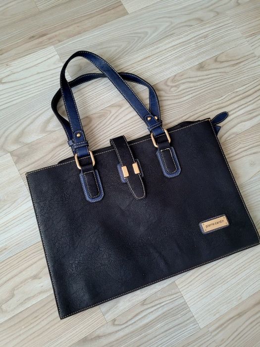 Pierre Cardin, torebka, torba, shopper, shopperka, A4, czarna