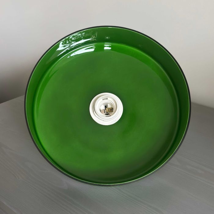 Lampa wisząca RETRO vintage biało zielona - salon, sypialnia