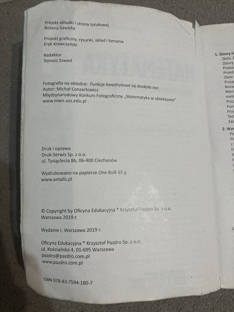 Matematyka zbior zadań