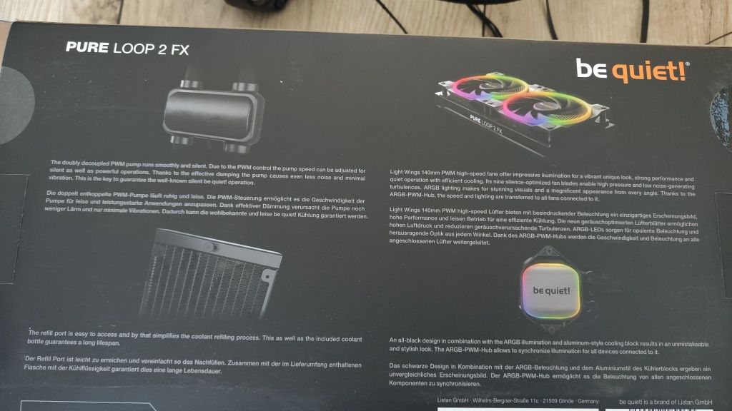 Chłodzenie procesora AIO BeQuiet! Pure Loop 2 FX 280mm