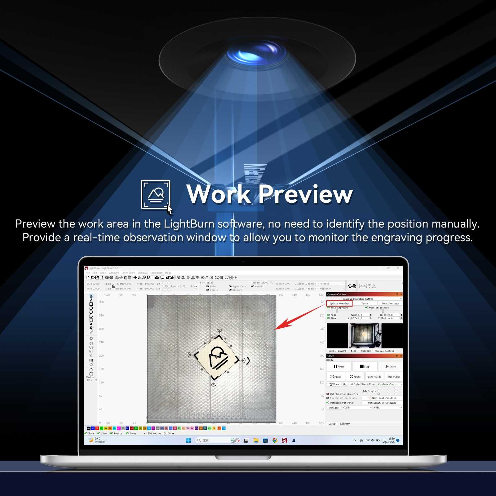 [NOVO] Lente Grande Angular CAM500 para Máquinas de Gravação SCULPFUN