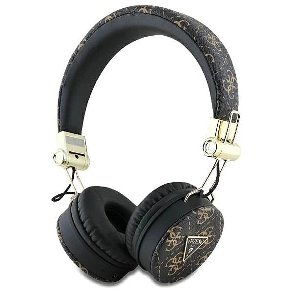Słuchawki nauszne Bluetooth Guess 4G Triangle Round Shape ENC - czarne