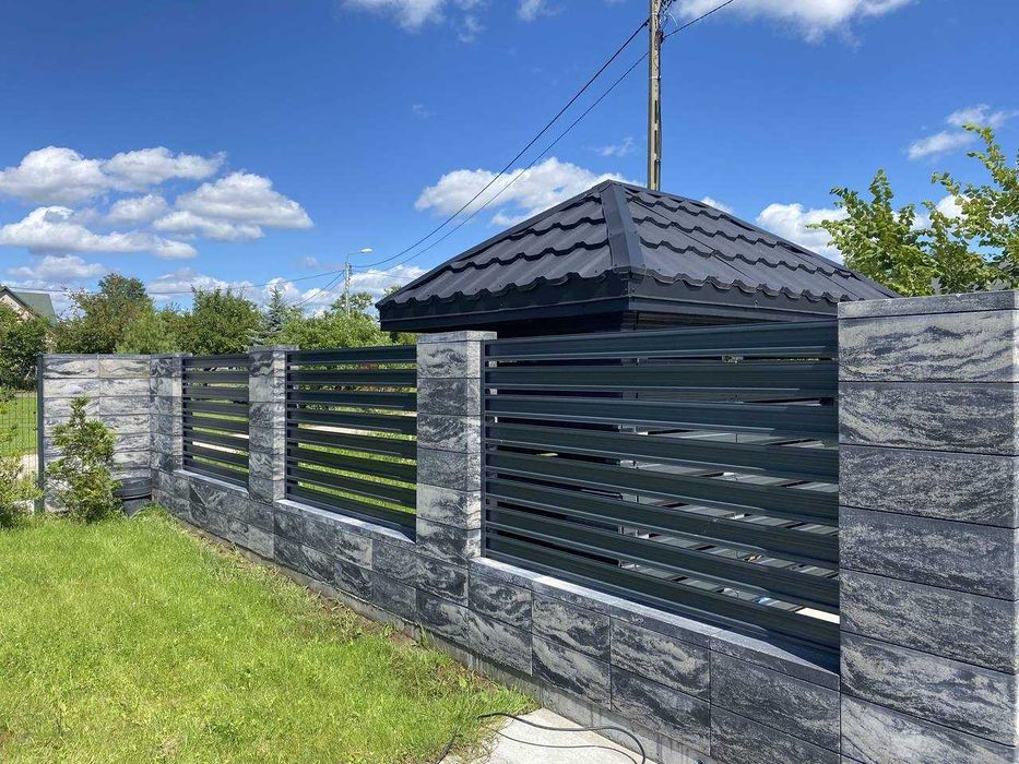 Bloczki ogrodzeniowe 50x20 Konekt Gra,Stal,Nox,Lux,