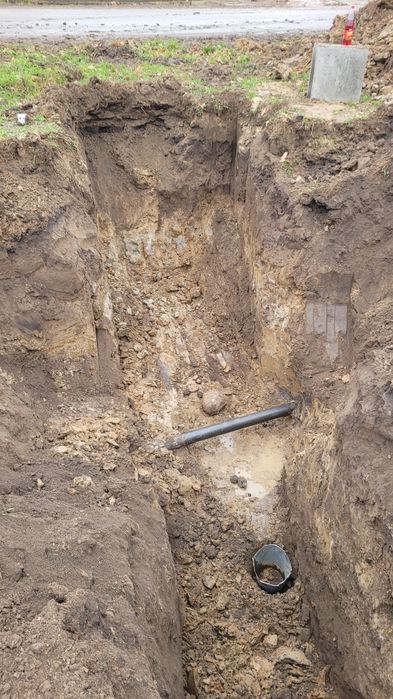 Przyłącza wodociągowego, kanalizacja, wodociągi, niwelacja terenu, wyb