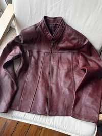 casaco blusão couro legitimo pele leather bordô vermelho
