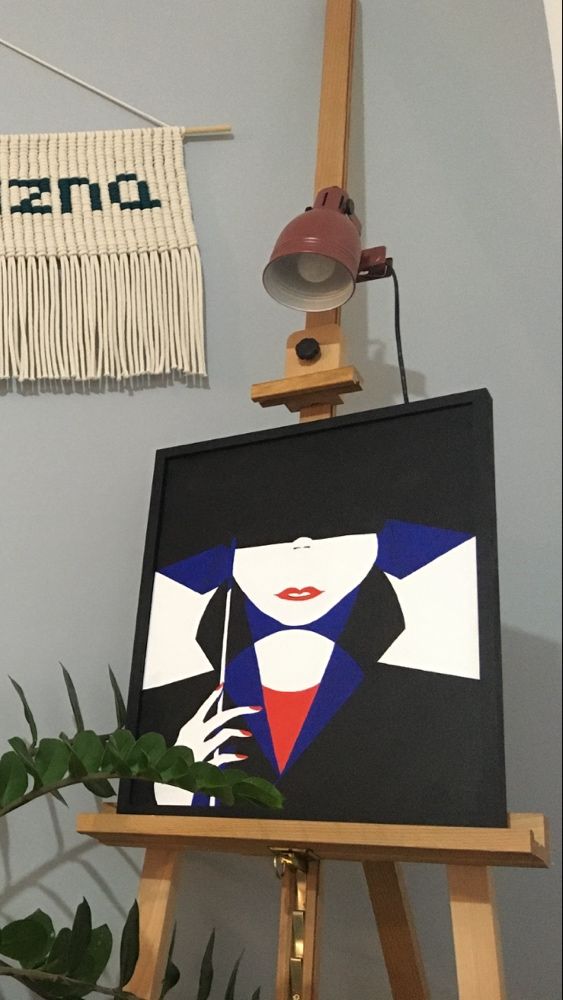 Pop art. Obraz malowany akrylem.