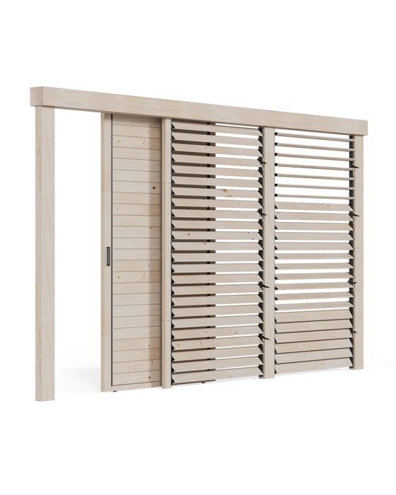 Stalowy mechanizm ruchome deseczki, żaluzje ogrodowe, shuttersy. Metal