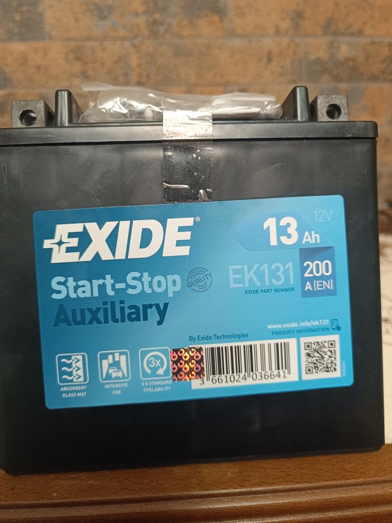 Вспомагатєльний акумулятор  EXIDE 13Ah,EK131,для мерседес W211.