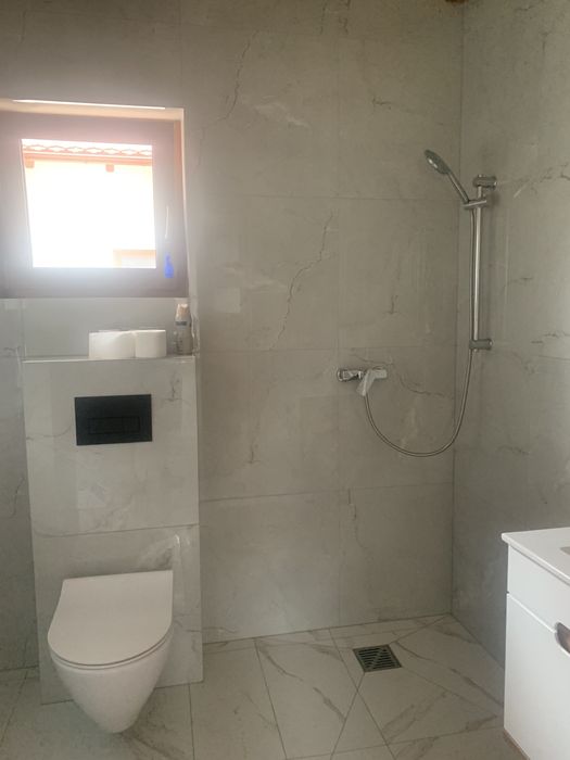 Lawendowy całoroczny komfortowy domek z kominkiem na Kaszubach