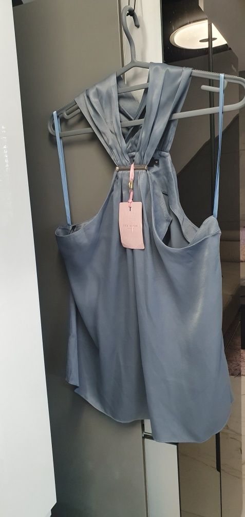 Bluzka na ramiaczkach z wiskozy Ted Baker nowa oryginalna xl