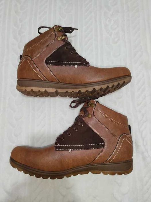 GINO LANETTI piękne buty zimowe ocieplane męskie protektor roz. 43