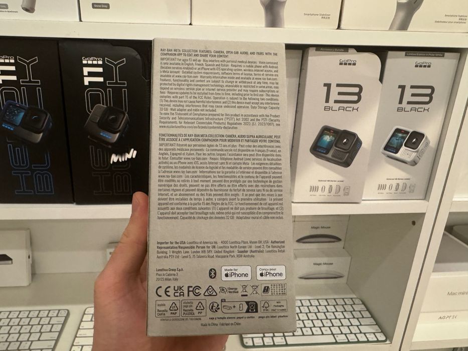 Окуляри з камерою Ray-Ban Meta Wayfarer Shiny Black Green RW4006  Нові