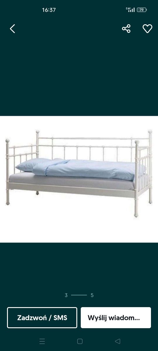 Łóżko metalowe Tromsnes Ikea
