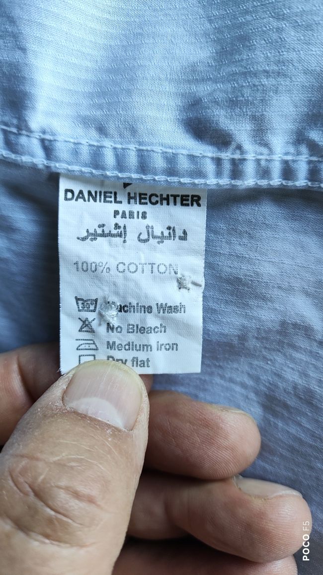 Daniel Hechter błękitna prążkowana koszula rozm 43