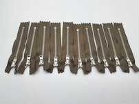 Zamek suwak metal YKK zestaw 10 szt.-10 cm.oliwka