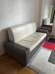 SOFA skórzana 2/3-os , rozkładana pow spania 160x200cm-dostawa gratis