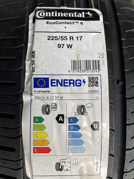 Opony Letnie 225/45/17 Continental EcoContact 6 Nowe 225/45R17 Bmw 24r