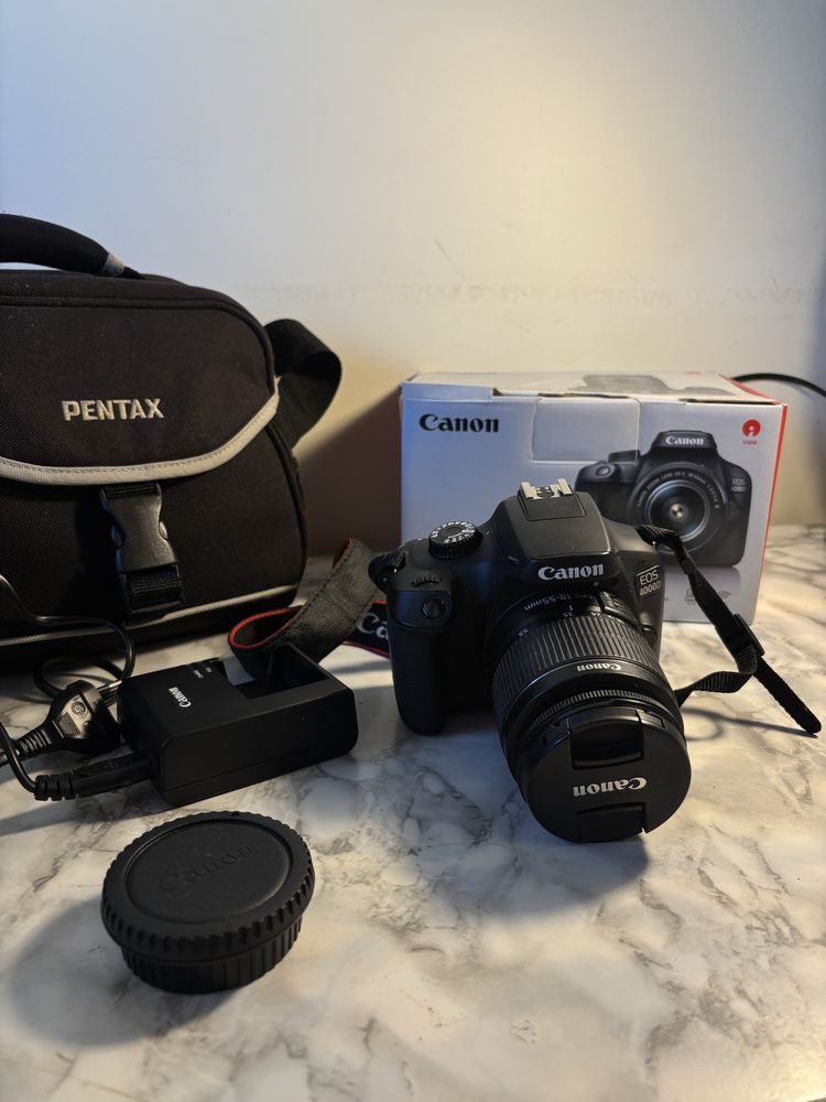 Canon EOS 4000D + Lente 18-55mm + Bolsa | COMO NOVA – Completa