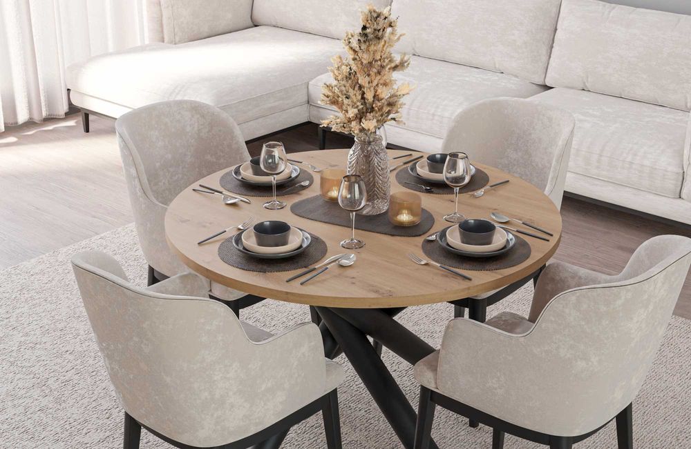 Nowoczesny okrągły stół OSLO - 110 cm