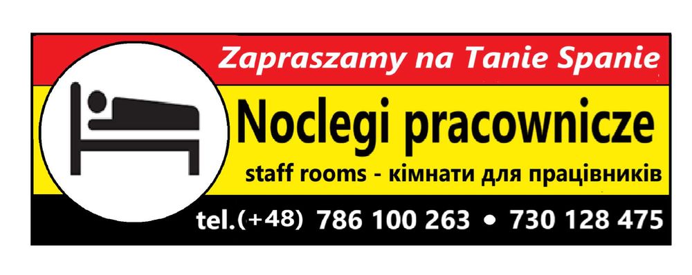 Tanie noclegi, pokoje, kwatery pracownicze dla firm