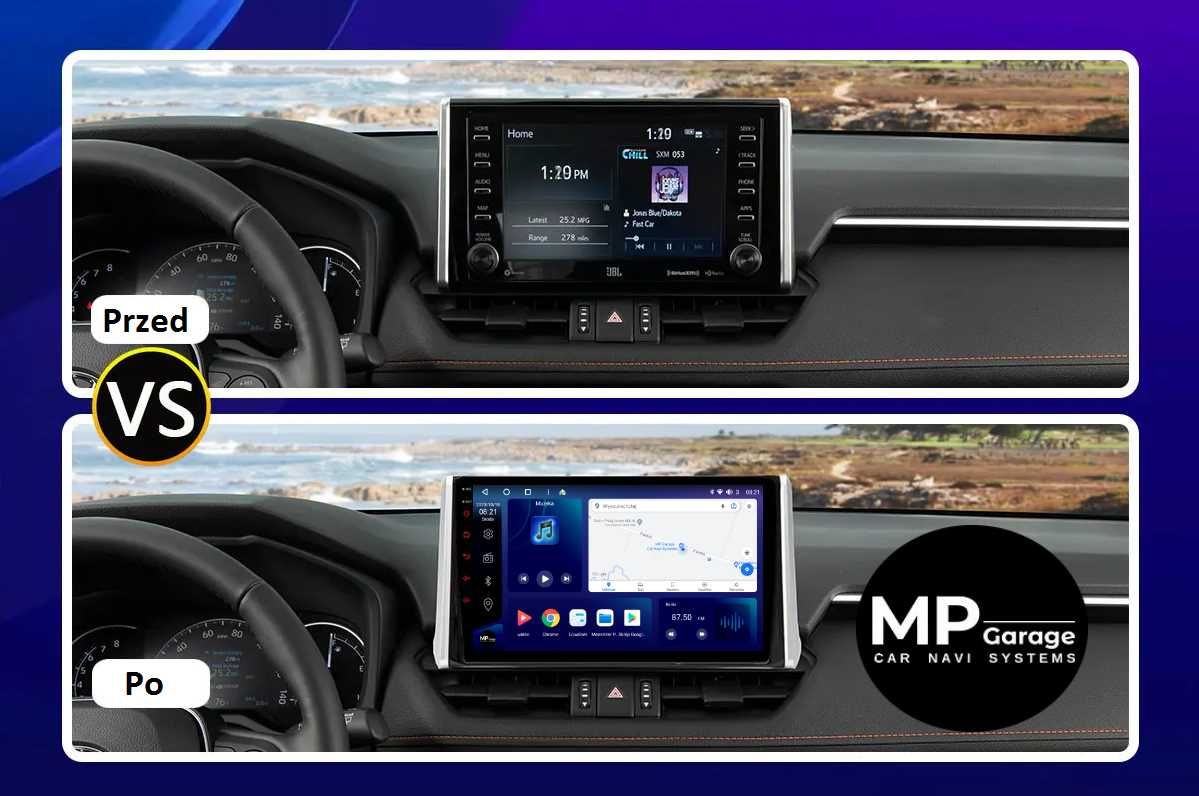 Radio Nawigacja Android Toyota Rav4 2018 Qled 4G CarPlay/AA