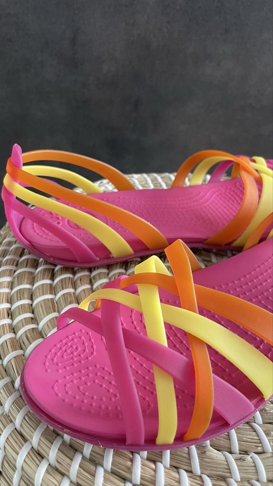Crocs baleriny Huarache Flat Fuchsia/Grapefruit W7 37/38