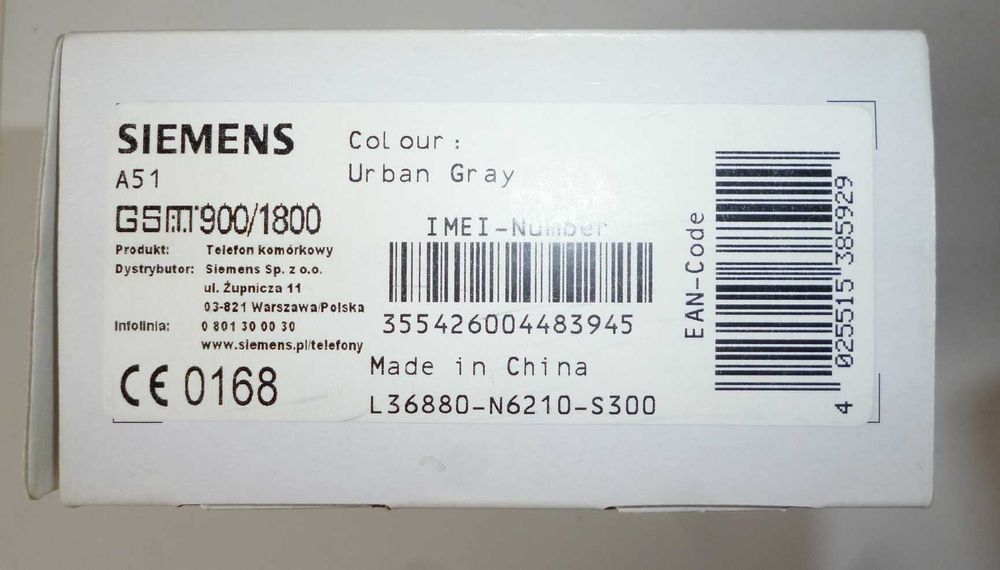 Telefon - Siemens A51 (pudełko+obudowy)